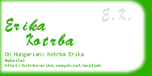 erika kotrba business card